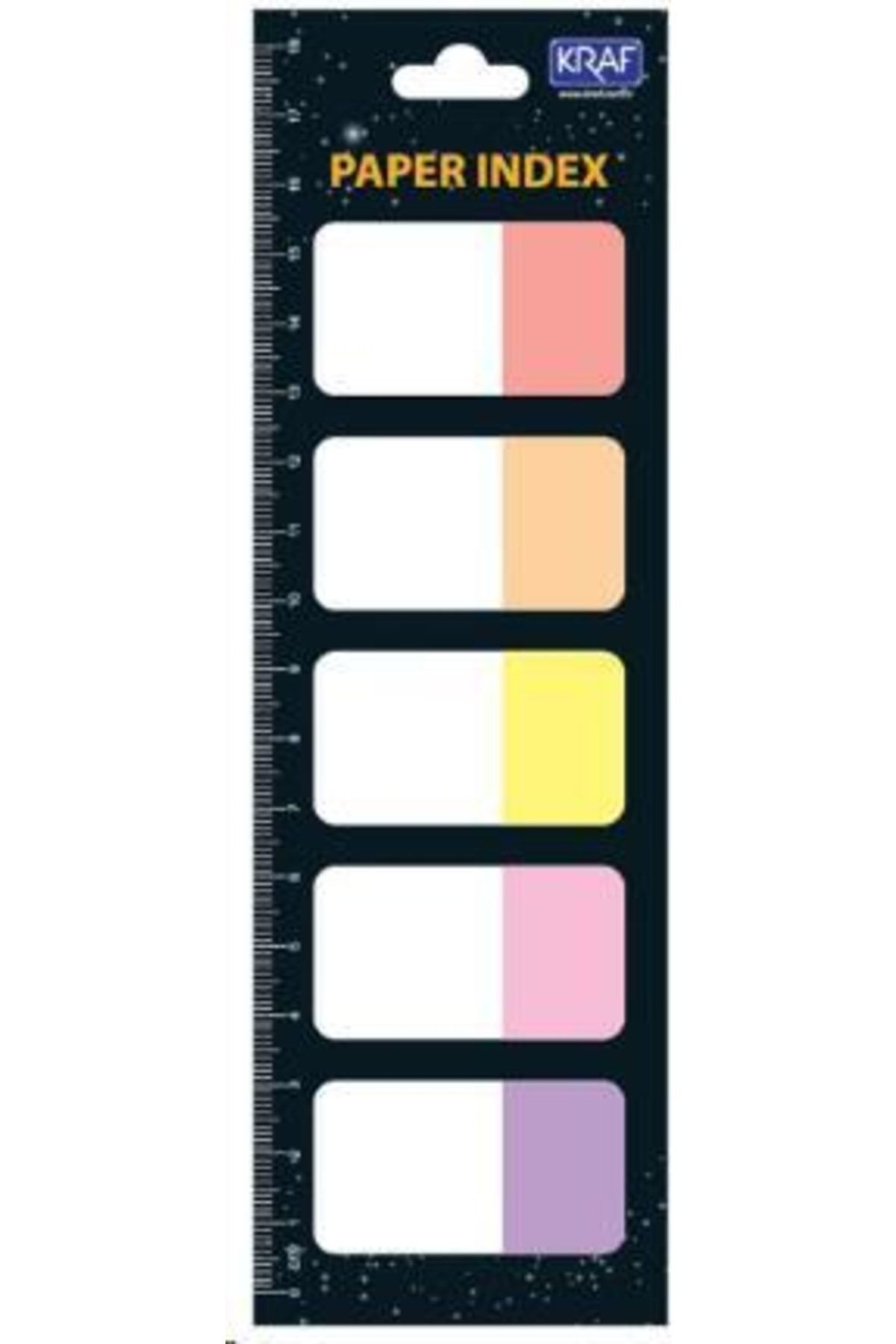 Kraf Index Kağıt 25x42mm 5 Renk 20yp 1555