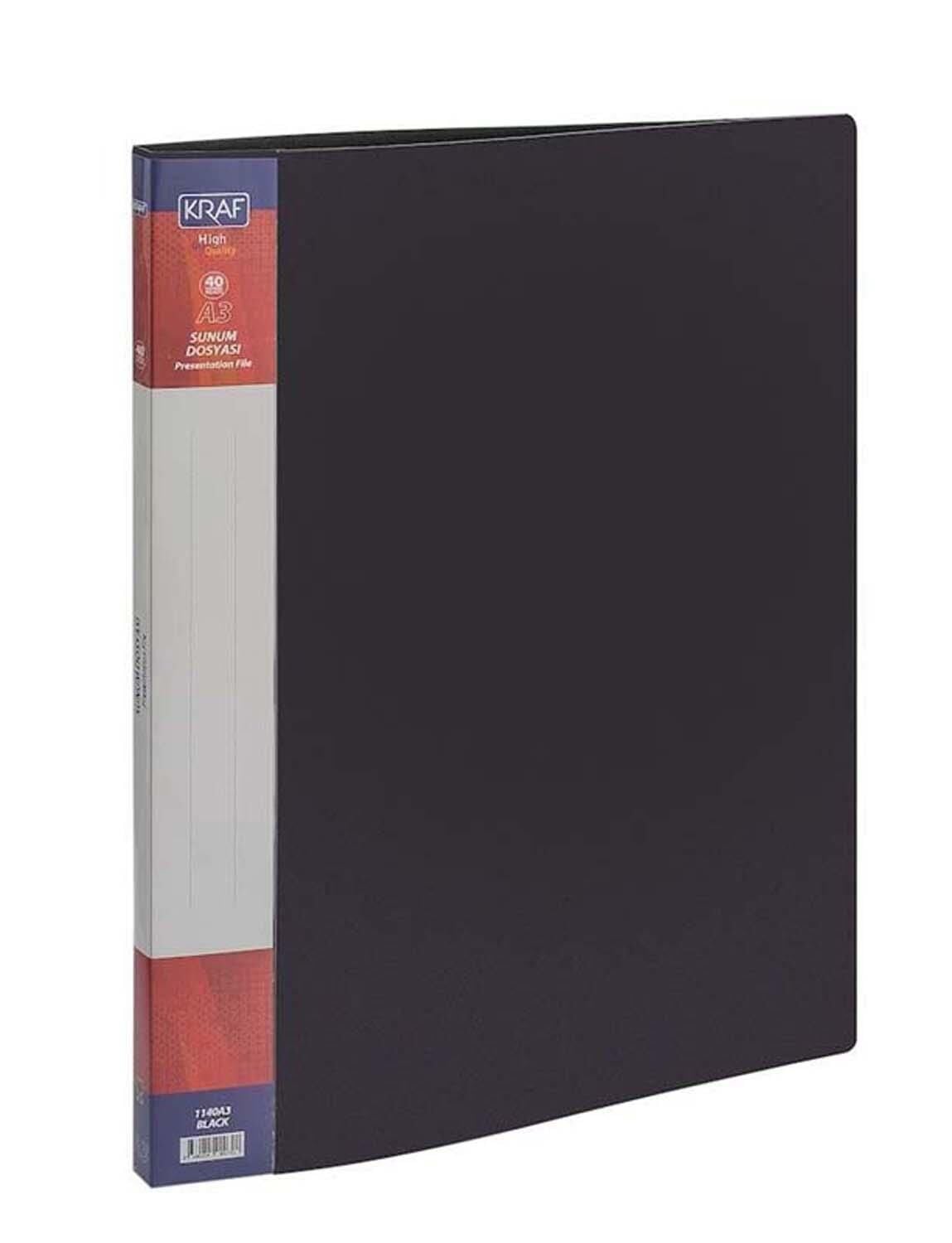 Kraf Sunum Dosyası A3 1140A3 40Lı Siyah