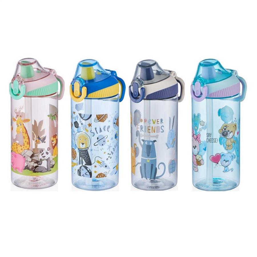 Vagonlife Tritan Pipetli Desenli Matarası 500ml 0305