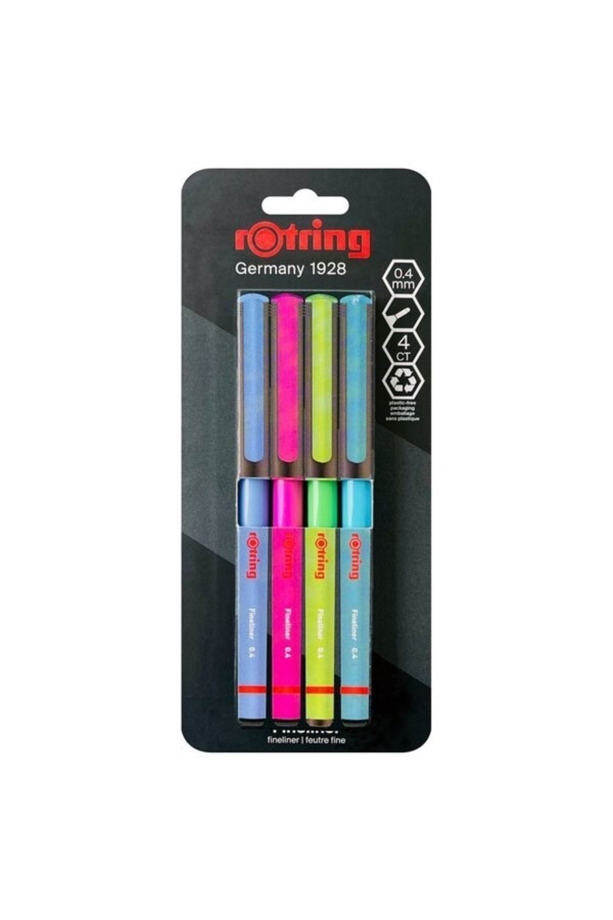 Rotring Liner Keçe Uçlu Kalem 4lü Bls Canlı Renk 2166331
