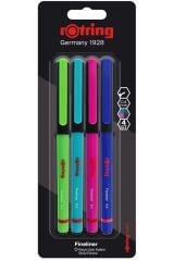 Rotring Liner Keçe Uçlu Kalem 4lü Bls Canlı Renk 2166331