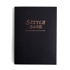 Lutart A4 Sketch Book 120Yp. Dikişli Siyah Karton Kapak