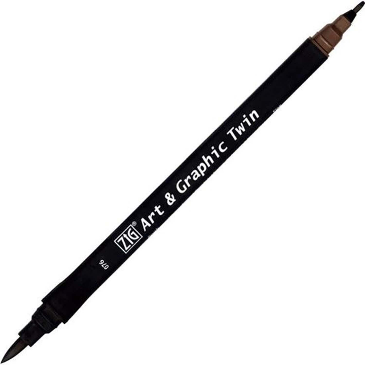 Zıg Brush Pen 076 Dark Brown