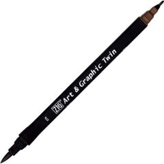 Zıg Brush Pen 076 Dark Brown