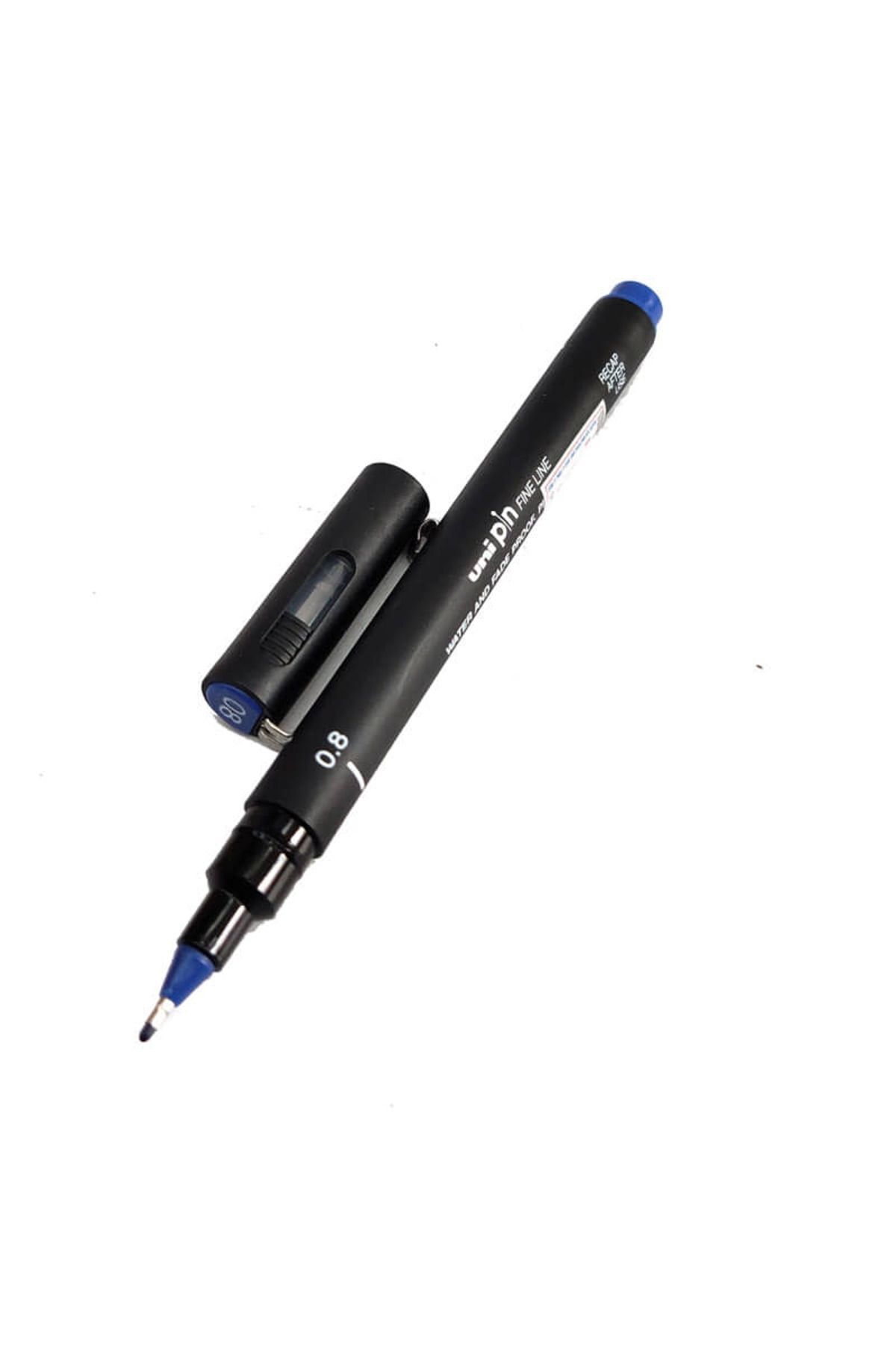 Uni PiN 0.8 fine line Akrilik Uçlu Kalem Mavi