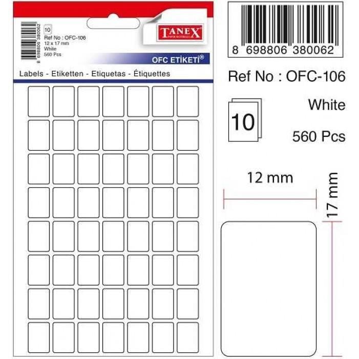 Tanex Beyaz Ofıs Etıketı Ofc-106