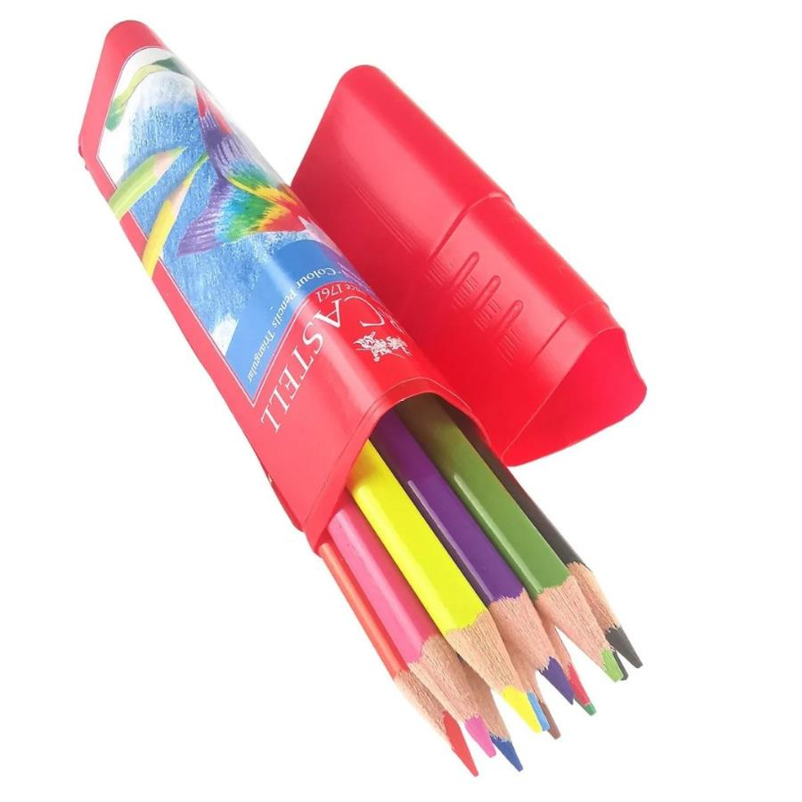 Faber-Castell Kuruboya Üçgen Tüp 12 Renk