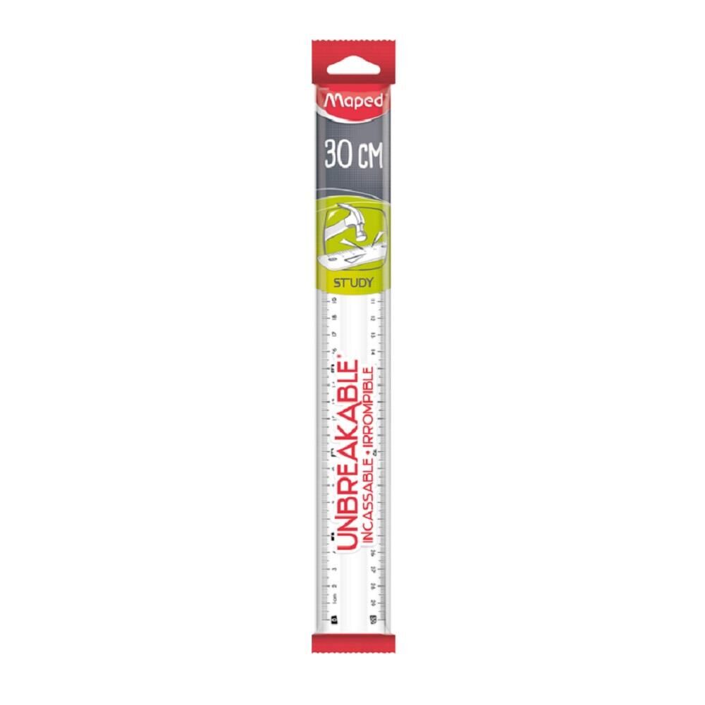 Maped 30cm Study Kırılmaz Şeffaf Cetvel 245620