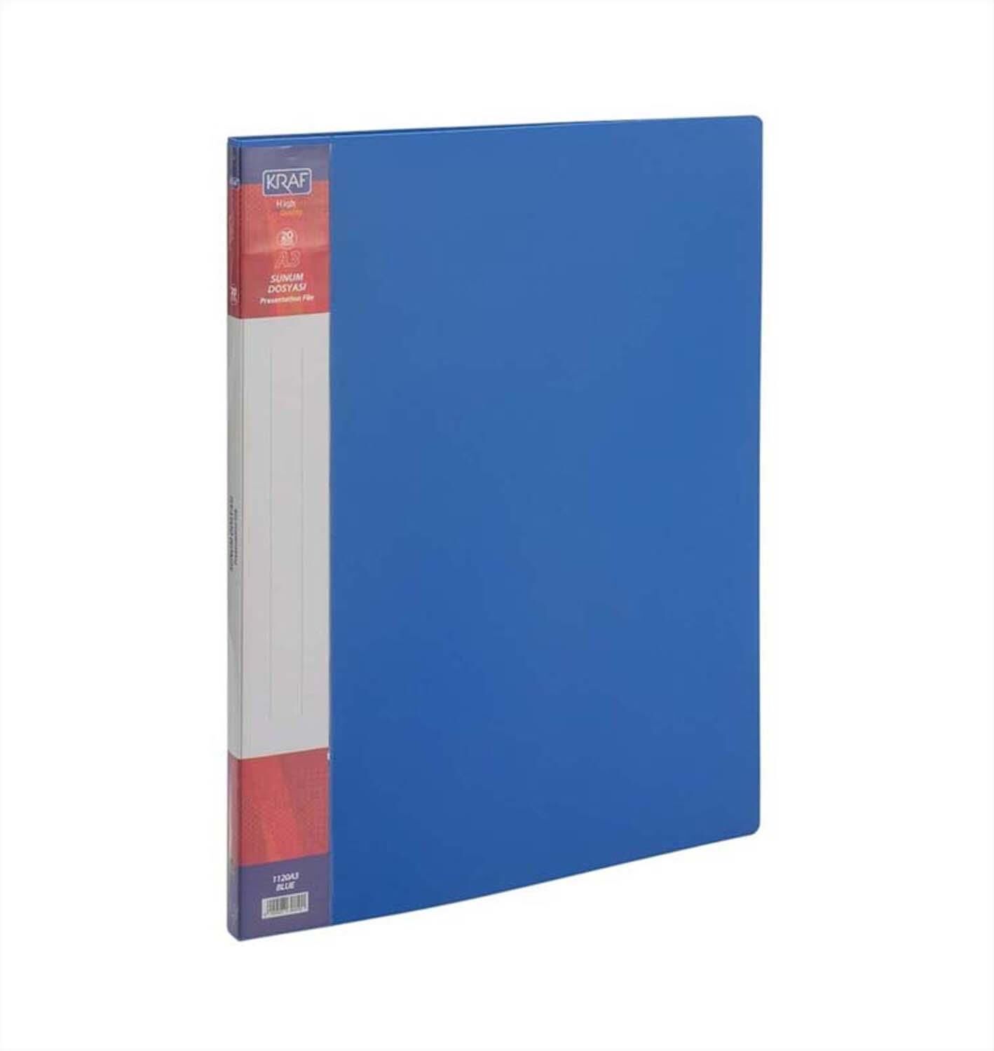 Kraf Sunum Dosyası A3 1120A3 20Li Mavi