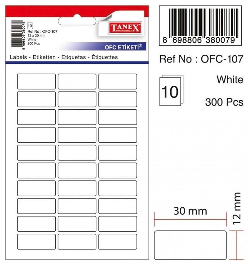 Tanex 12X30 Etıket Kod 107