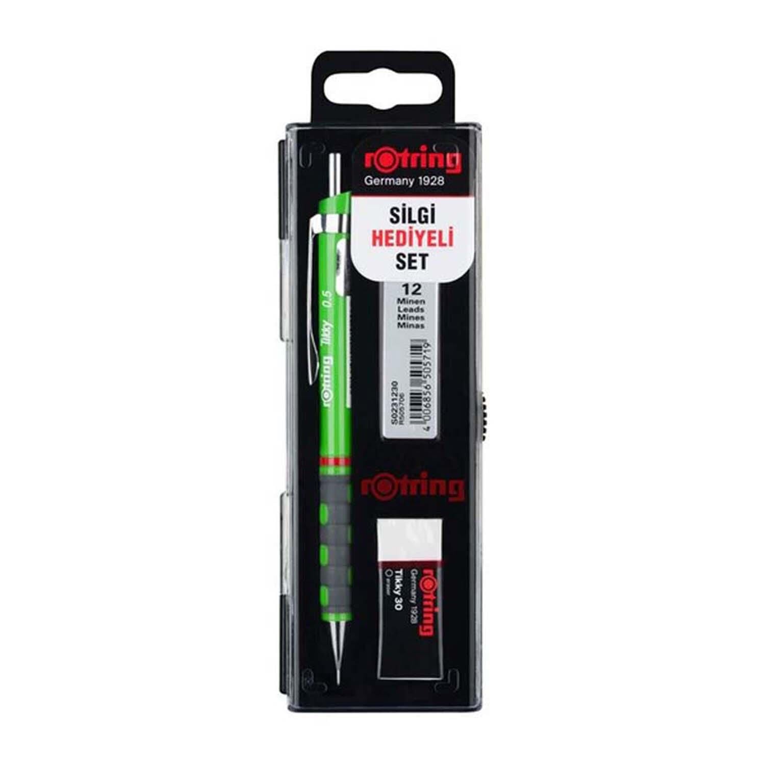 Tıkky 0.5 + Mın Sılgı  Set Koyu Yeşil Rotring