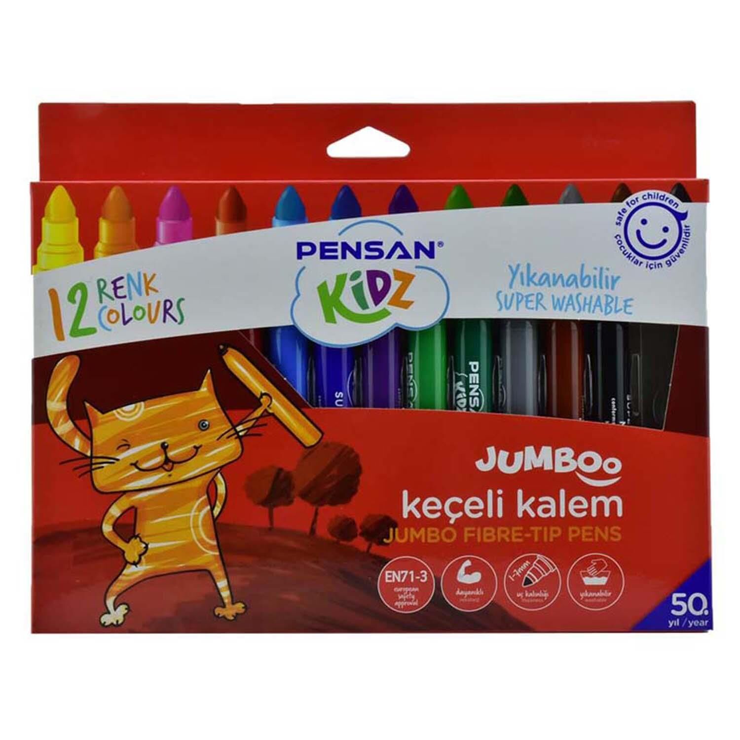 Pensan Yıkanabılır Jumbo Kecelı Kalem 12Lı