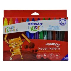 Pensan Yıkanabılır Jumbo Kecelı Kalem 12Lı