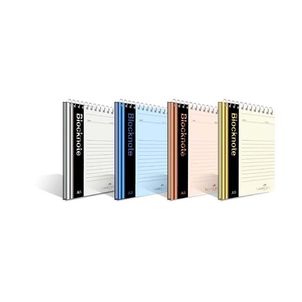Faber Castel Bloknot Pastel Renk A5 70gr 80yp Karton Kapak Kareli Defter