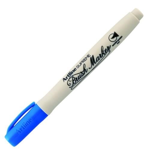 Artline Supreme Brush Uçlu Kalem Fosforlu Mavi