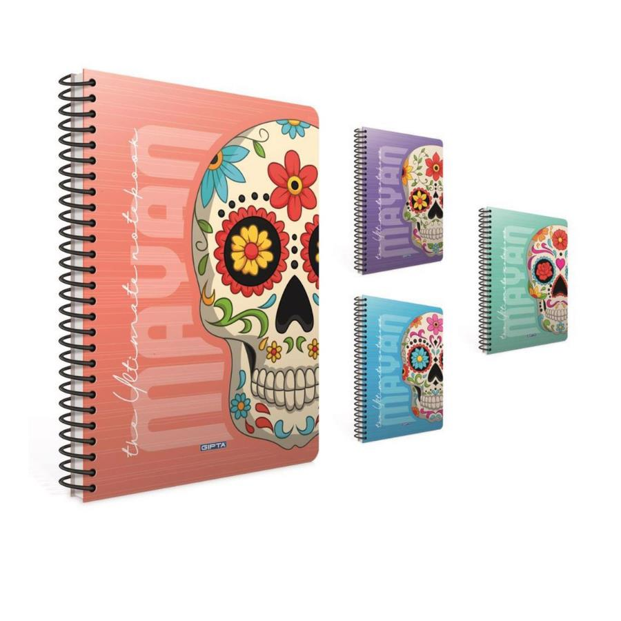 Gıpta Mayan Spiralli Karton Kapak A4 80 Yaprak Çizgili Defter 4356