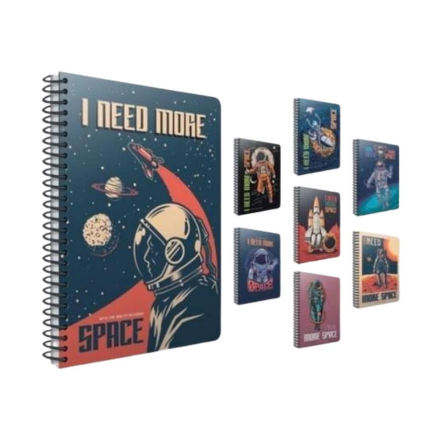 Gıpta Space Spiralli Karton Kapak A4 100 Yaprak Kareli Defter