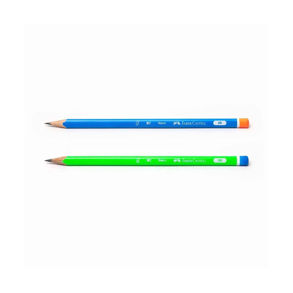Faber Castell Neon Mercanlı  Kurşun Kalem Üçgen 2B