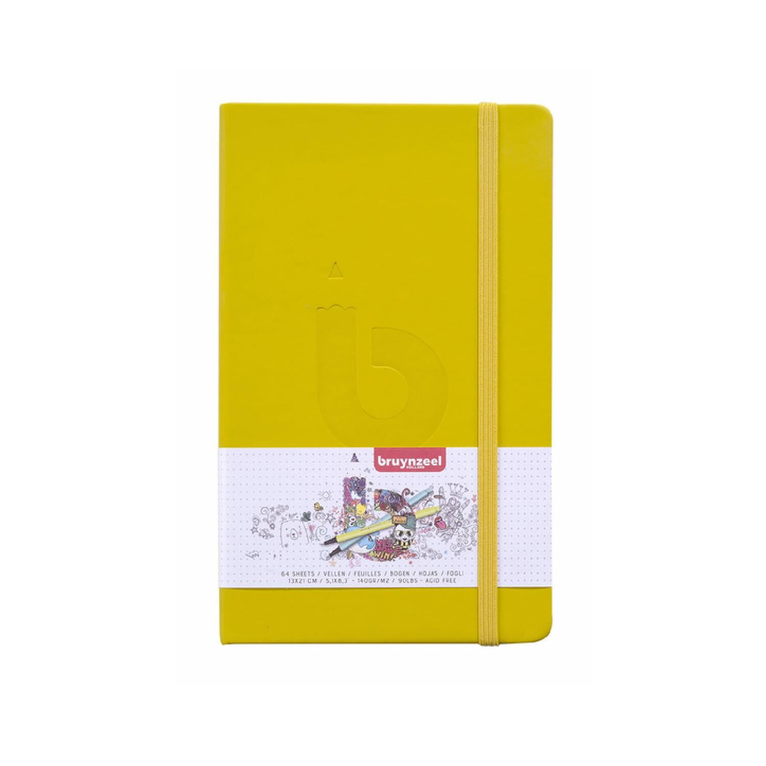 Bruynzeel Bullet Journal 13x21cm 64yp 140gr Sarı Sert Kapak Bloknot