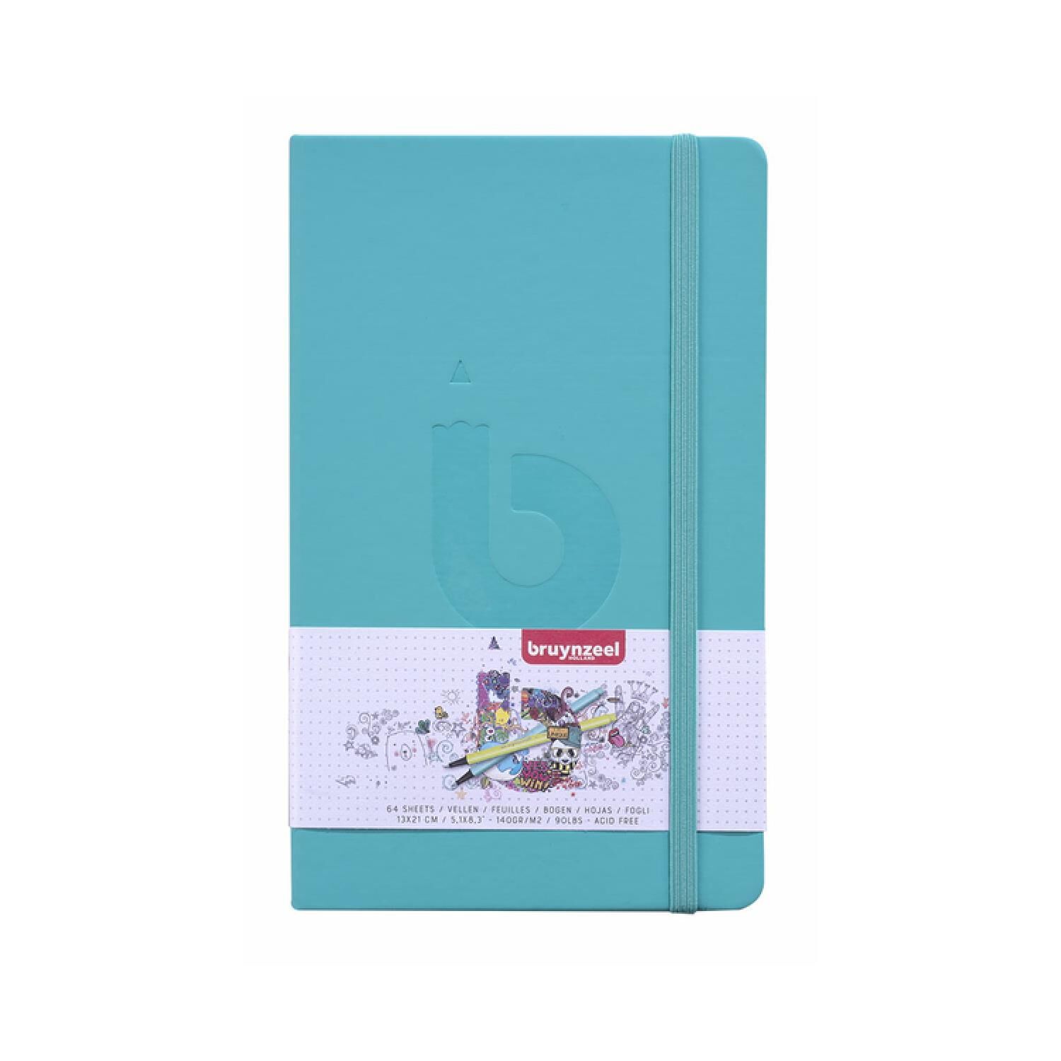 Bruynzeel Bullet Journal 13x21cm 64yp 140gr Turkuaz Sert Kapak Bloknot