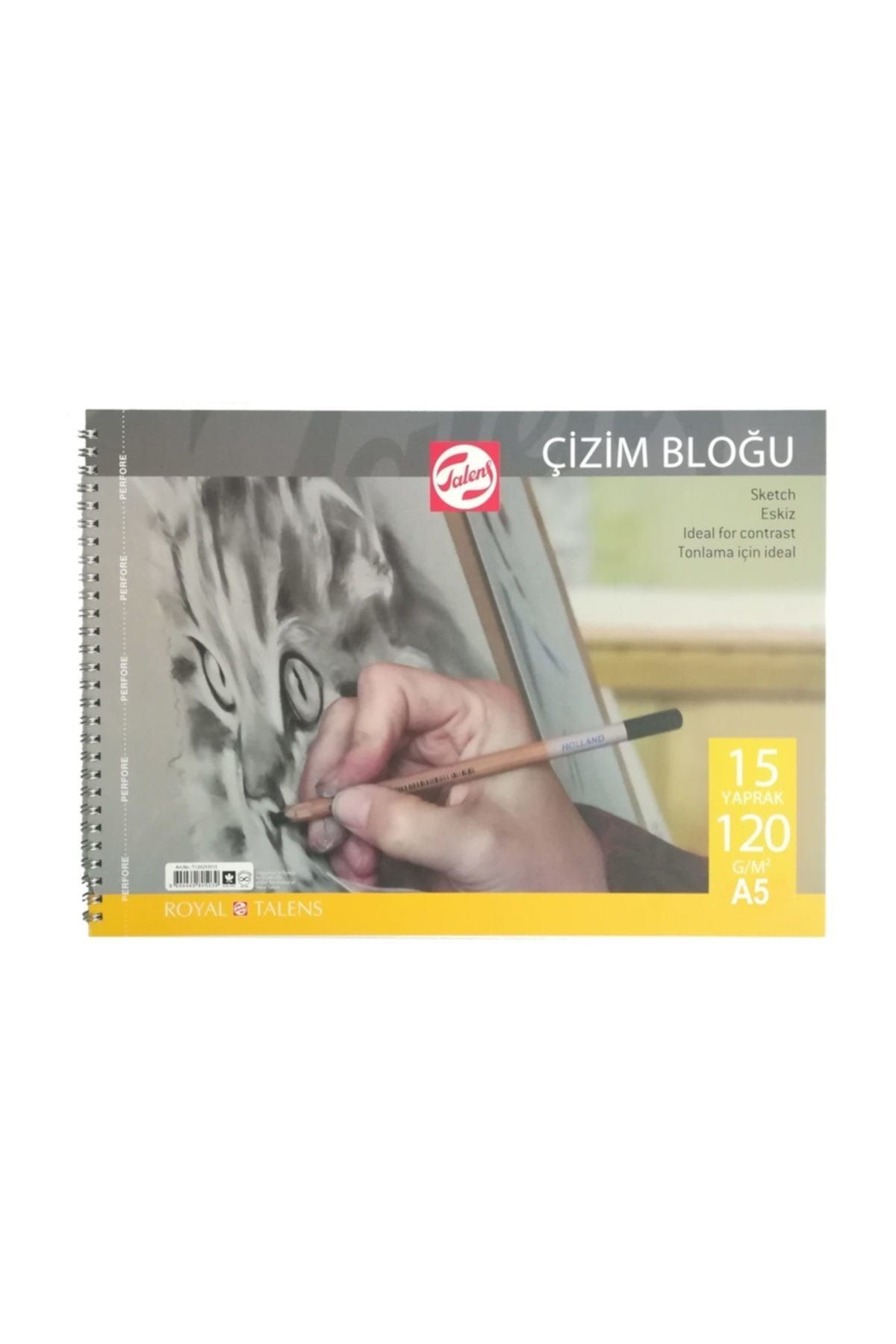 Talens Çizim Blok A5 Spiralli 40yp 120gr T120A54000