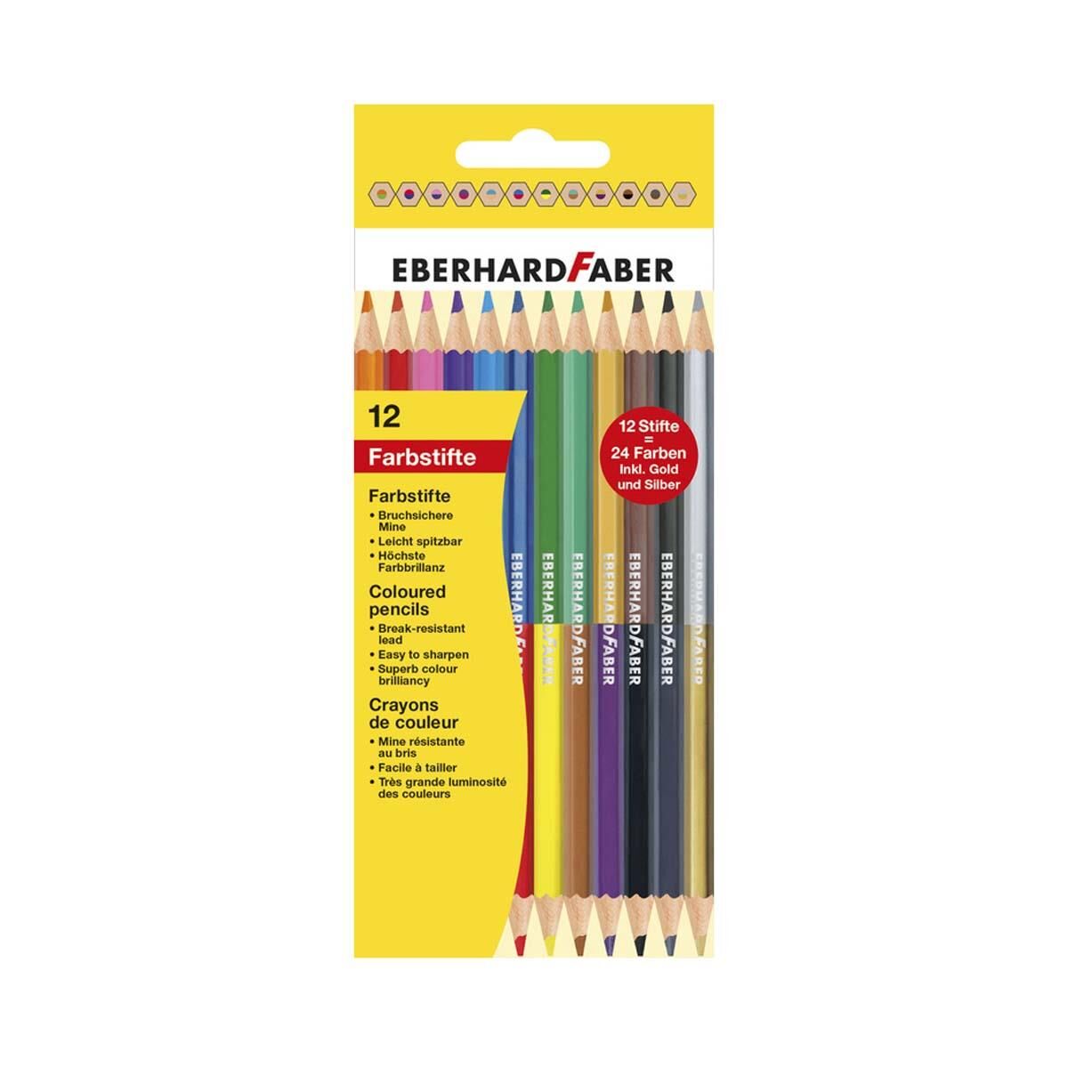 Eberhard Faber Çift Tarflı 12'li Kuru Boya Kalemi EF-514811