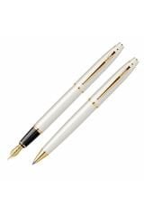 Scrikss 35 Dolma Ve Tükenmez Kalem Beyaz Altın