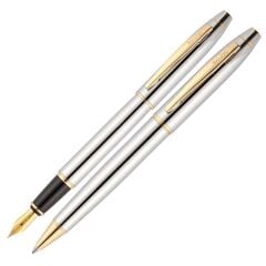 Scrikss 35 Dolma Tükenmez Kalem Seti Gold Krom