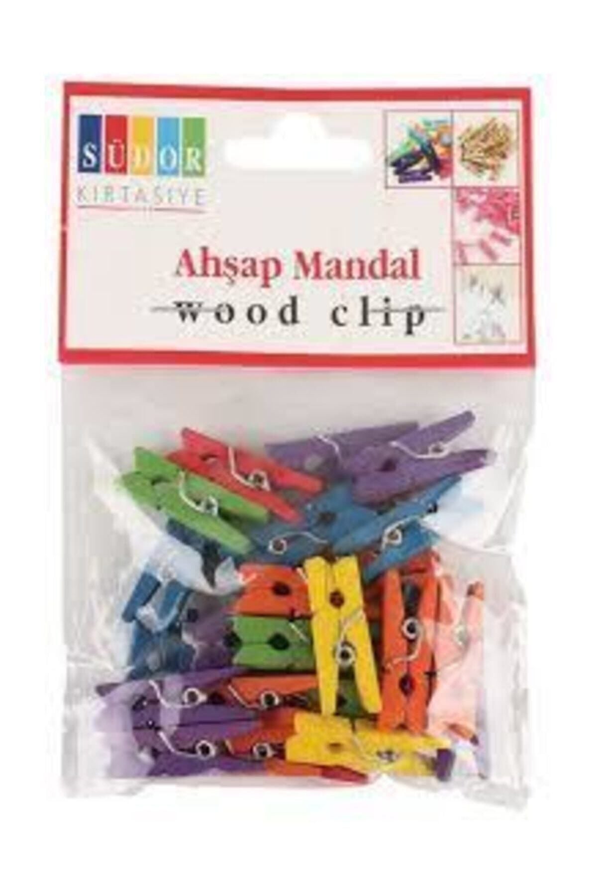 Südor Ahşap Mandal Küçük 2.5cm 30lu Renkli