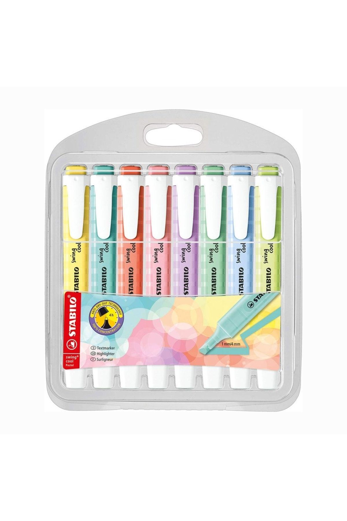 Stabilo Fosforlu Kalem Swing Cool Kalem Tipi Pastel 8li