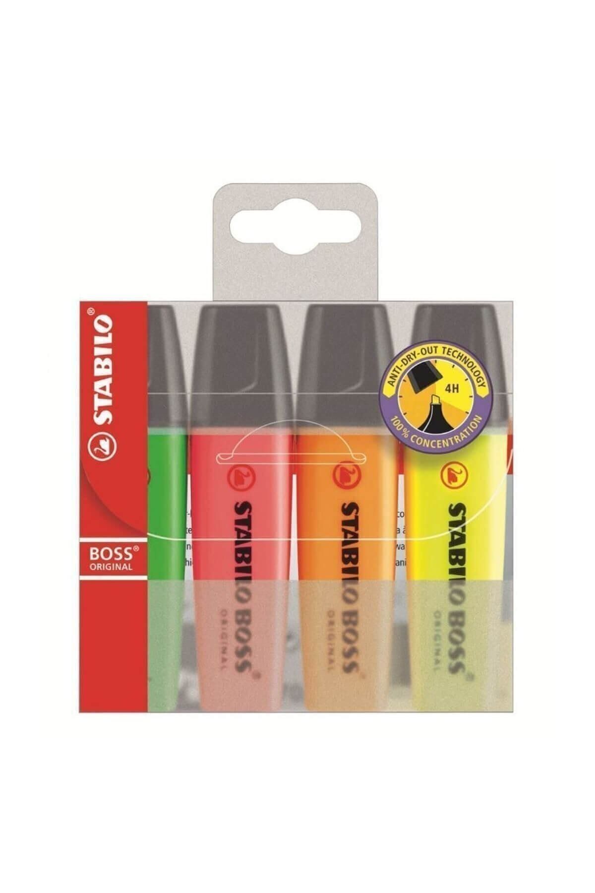 Stabilo Boss Original Fosforlu Kalem 4lü Paket 70/4