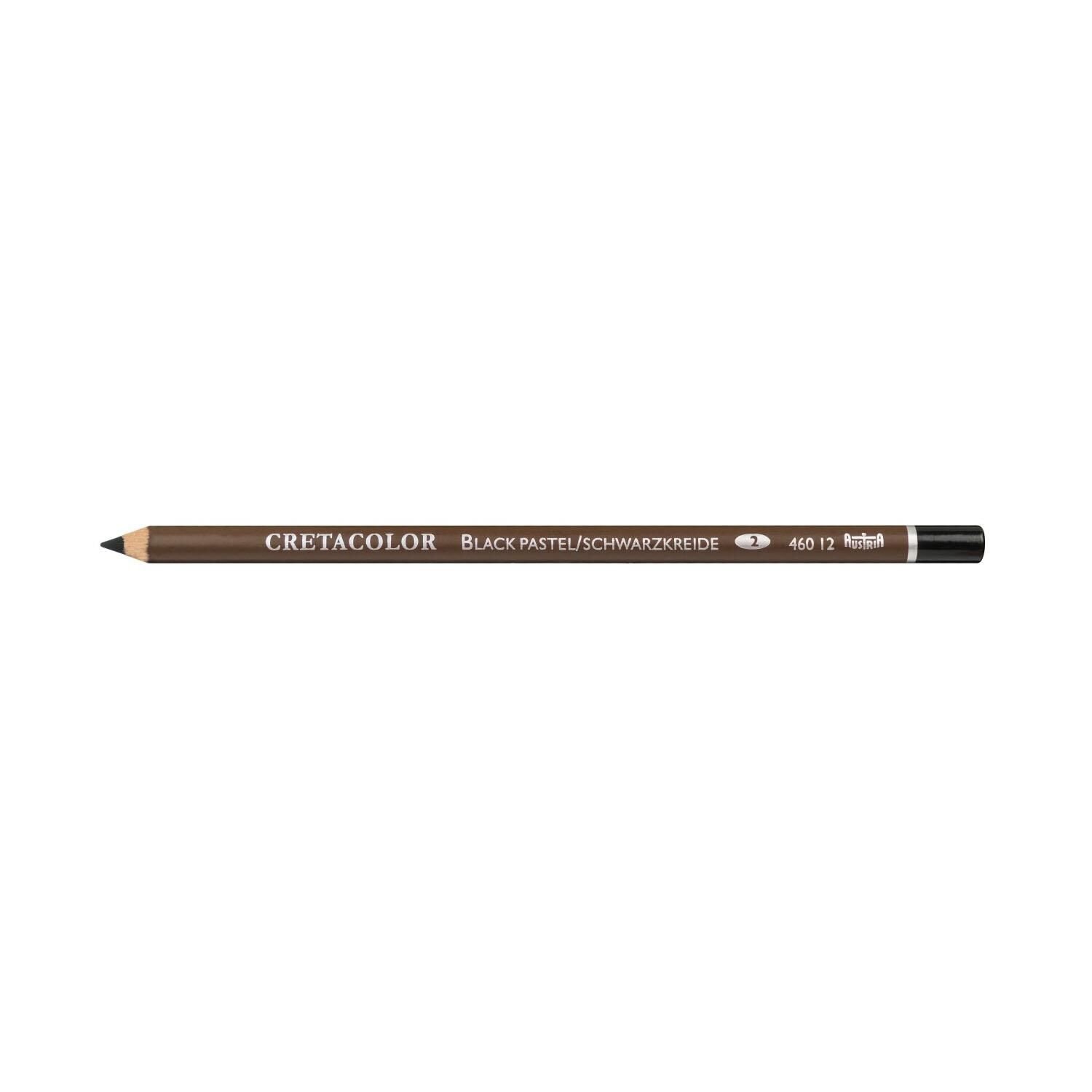 Cretacolor Black Chalk Pastel Pencils  (Siyah Tebeşir Sanatçı Çizim Kalemi) 460 12