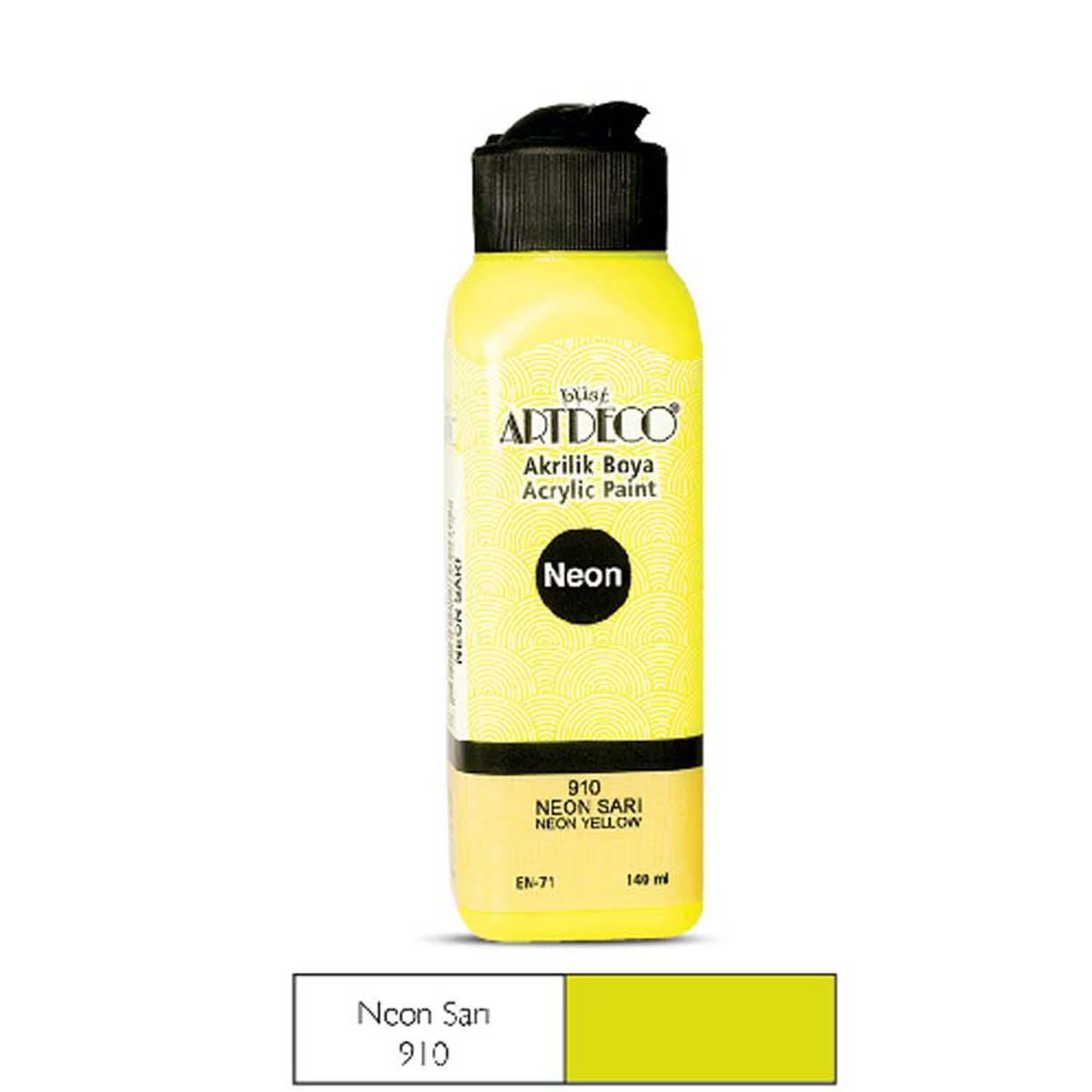 Akrılık Boya 140 Ml Neon Sarı Artdeco