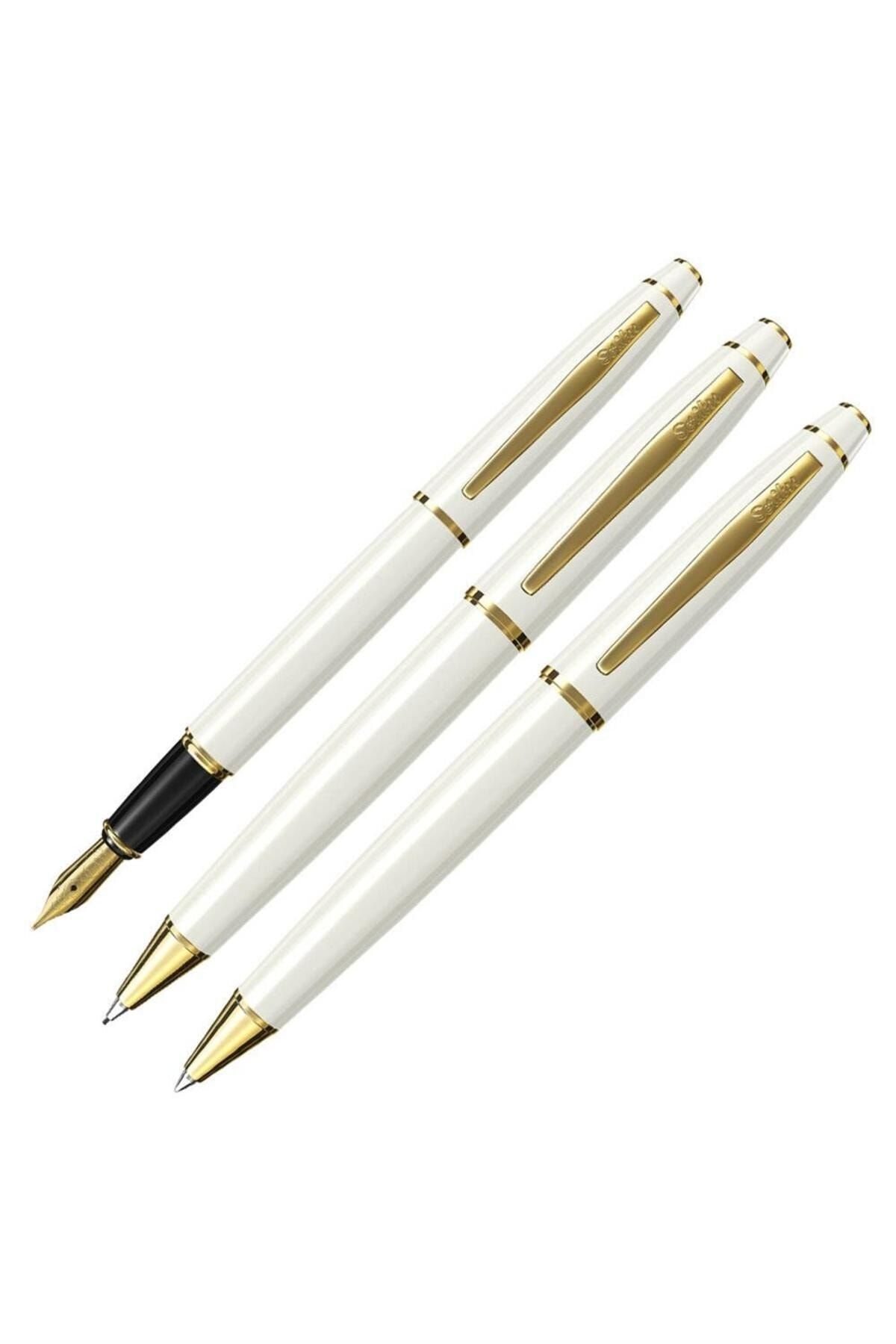 Scrikss 35 Dk Tük Vers Kalem Seti Beyaz Altın