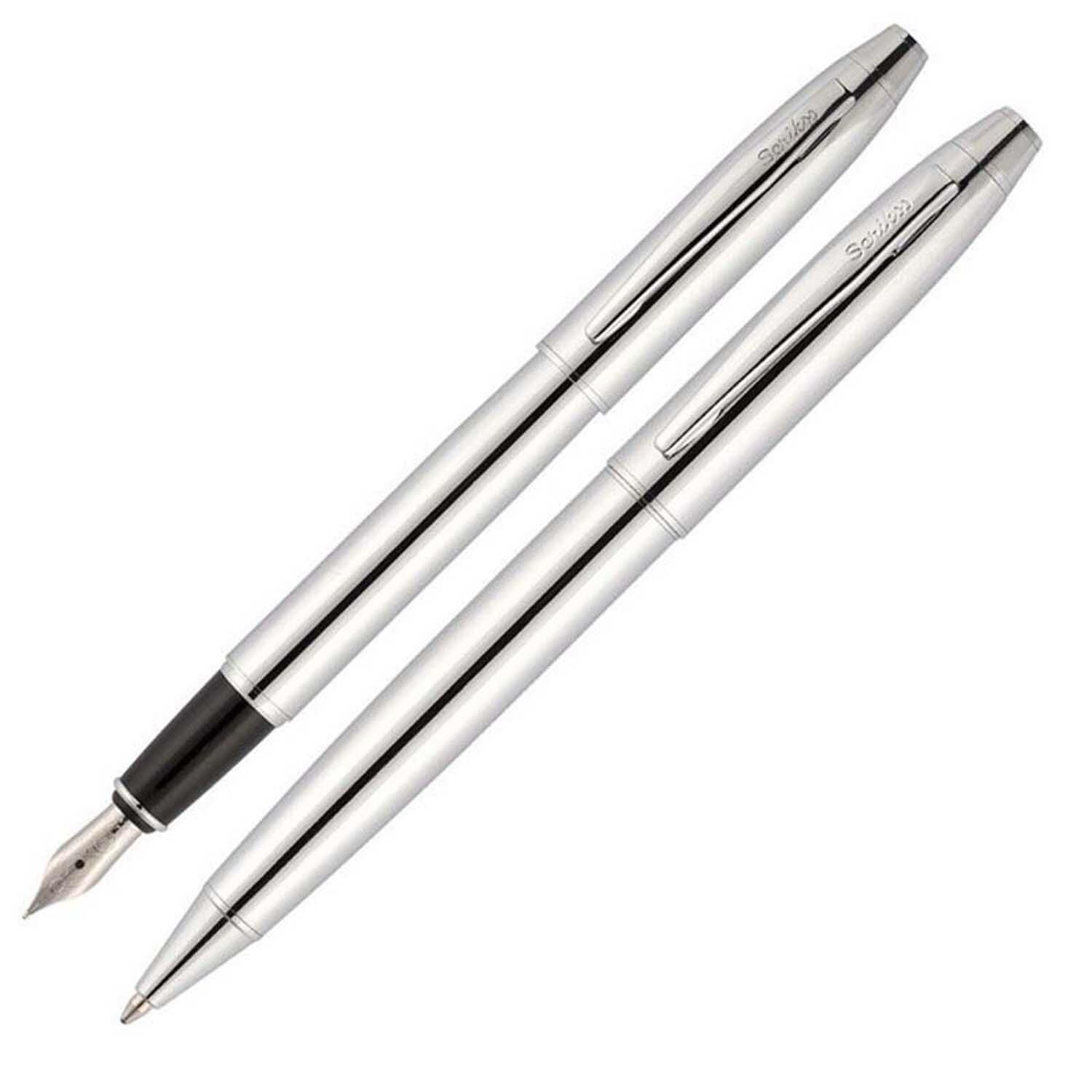 Scrikss 35 Dolma Tükenmez Kalem Seti Krom