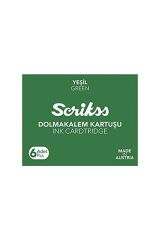 Scrikss Yeşil Dolma Kalem Kartuşu 6lı Set