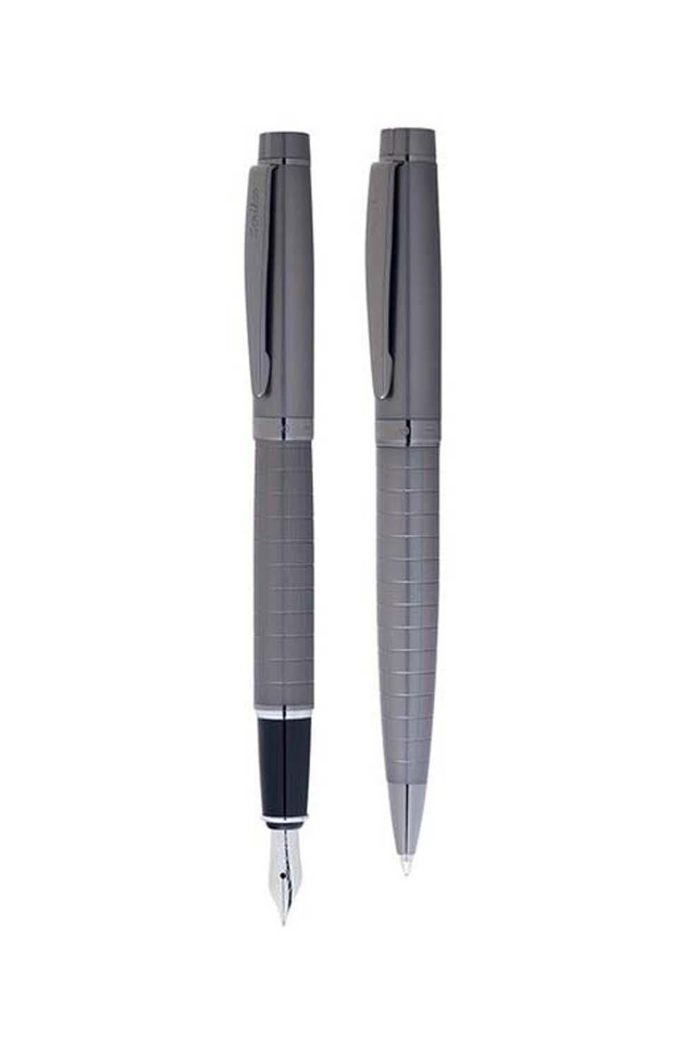 Scrikss 38 Dolma Tükenmez Kalem Seti Karbon Gri