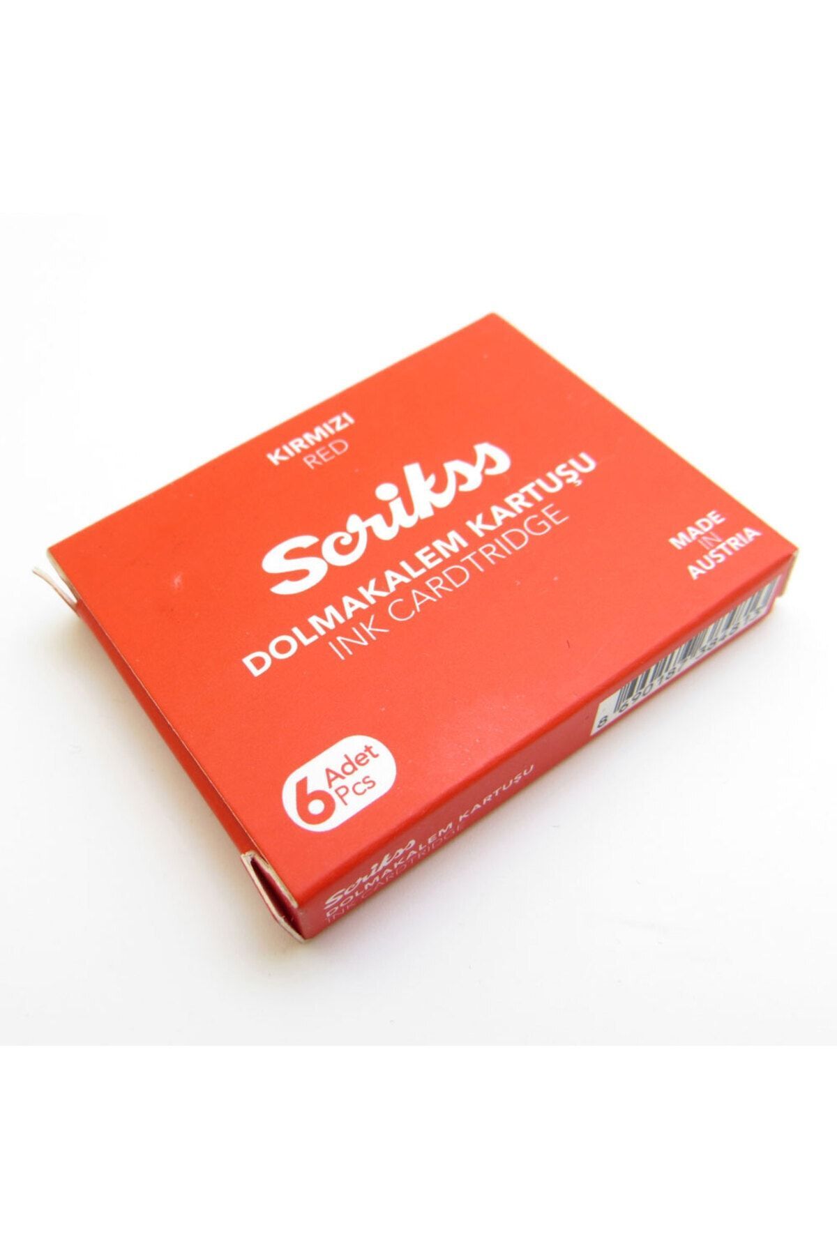 Scrikss Kırmızı Dolma Kalem Kartuşu 6lı Set