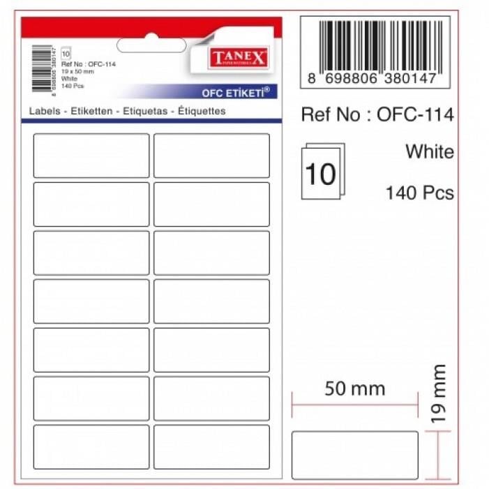 Tanex 19X50 Etıket Kod 114