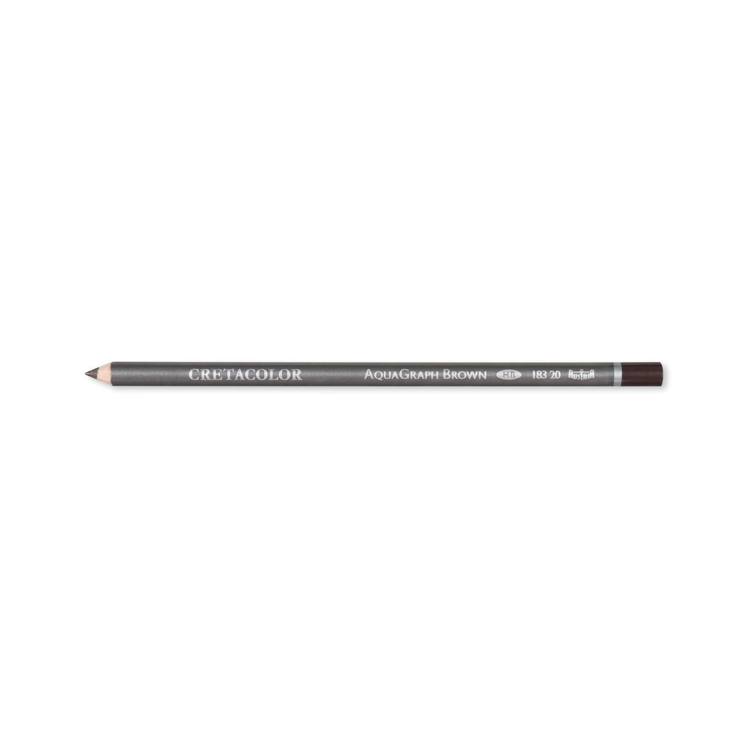 Cretacolor Aqua Graph Kahve Graphite Aquarell Pencils HB (Sulandırılabilir Çizim Kalemi) 183 20