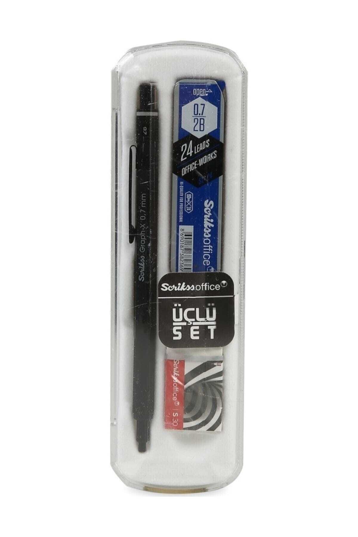 Scrıkss Graph-X 3'Lü Versatil Set 0,7mm Mat Siyah