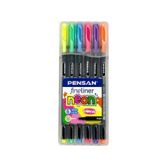 Pensan Fınelıner 6lı Neon Pvc Kutulu
