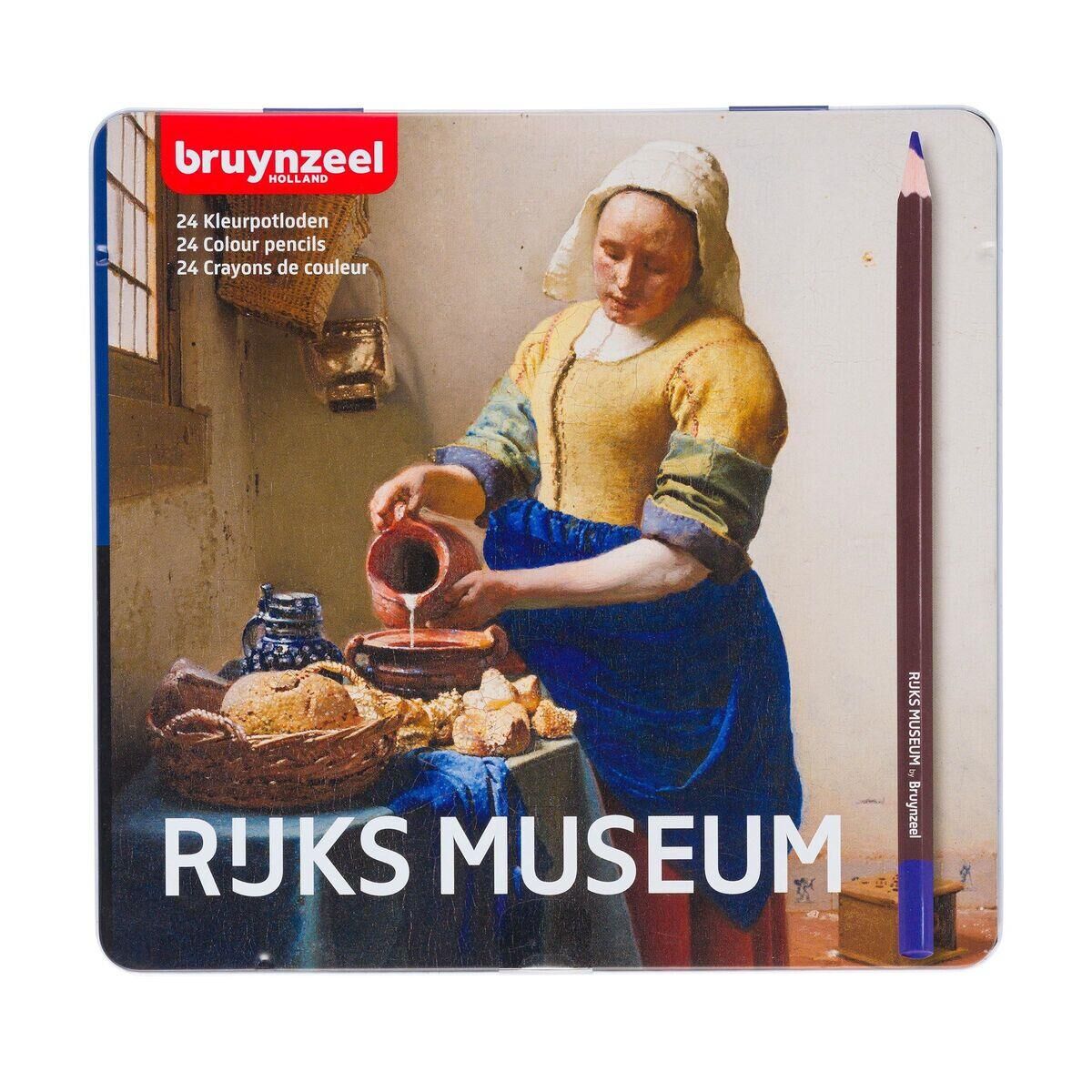 Bruynzeel Rijks Museum Kuru Boya Kalem Seti 24 Renk Milk Maid Metal Kutu
