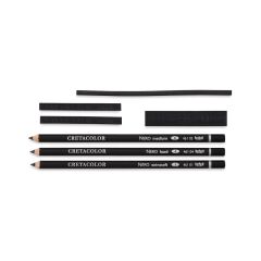 Cretacolor Nero Deep Black Pocket Set 7li (Profesyonel Grafit ve Çizim Seti Metel Kutulu) 400 08