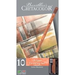 Cretacolor Artino Drawing Set 10prc (Profesyonel Karışık Çizim Seti Metal Kutulu) 400 20