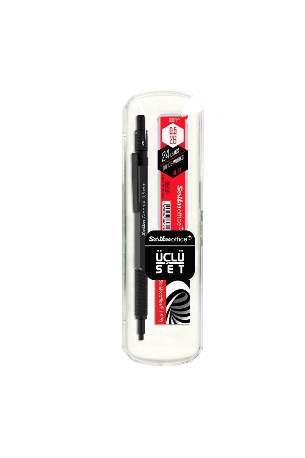 Scrıkss Graph-X 3'Lü Versatil Set 0,5mm Antrasit