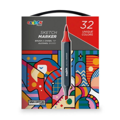 Carioca Plus Sketch Marker Çift Taraflı Çizim Kalemi 32 Renk 45242