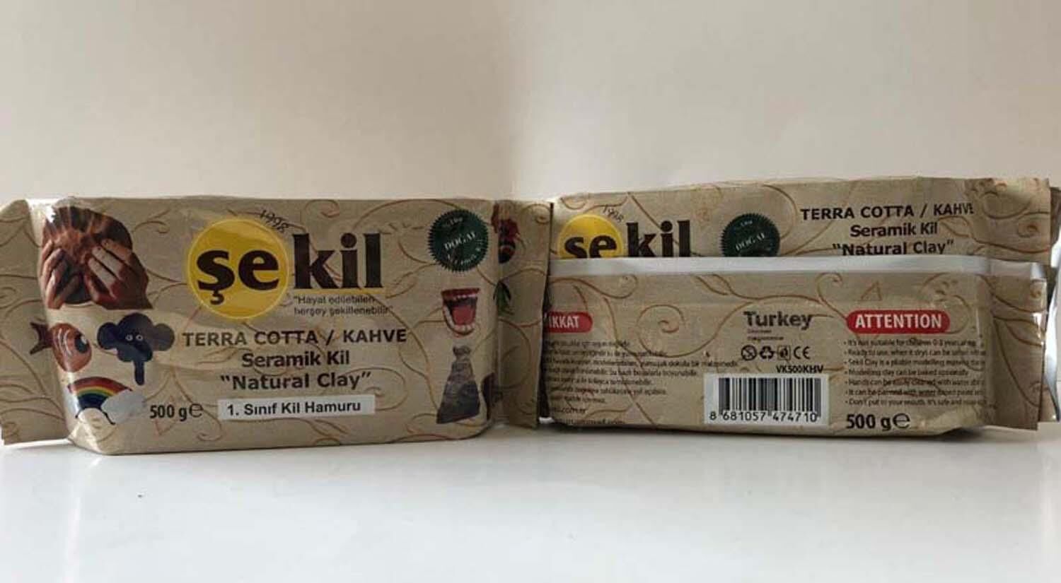 Şekil Seramik Hamuru 500G Terracotta