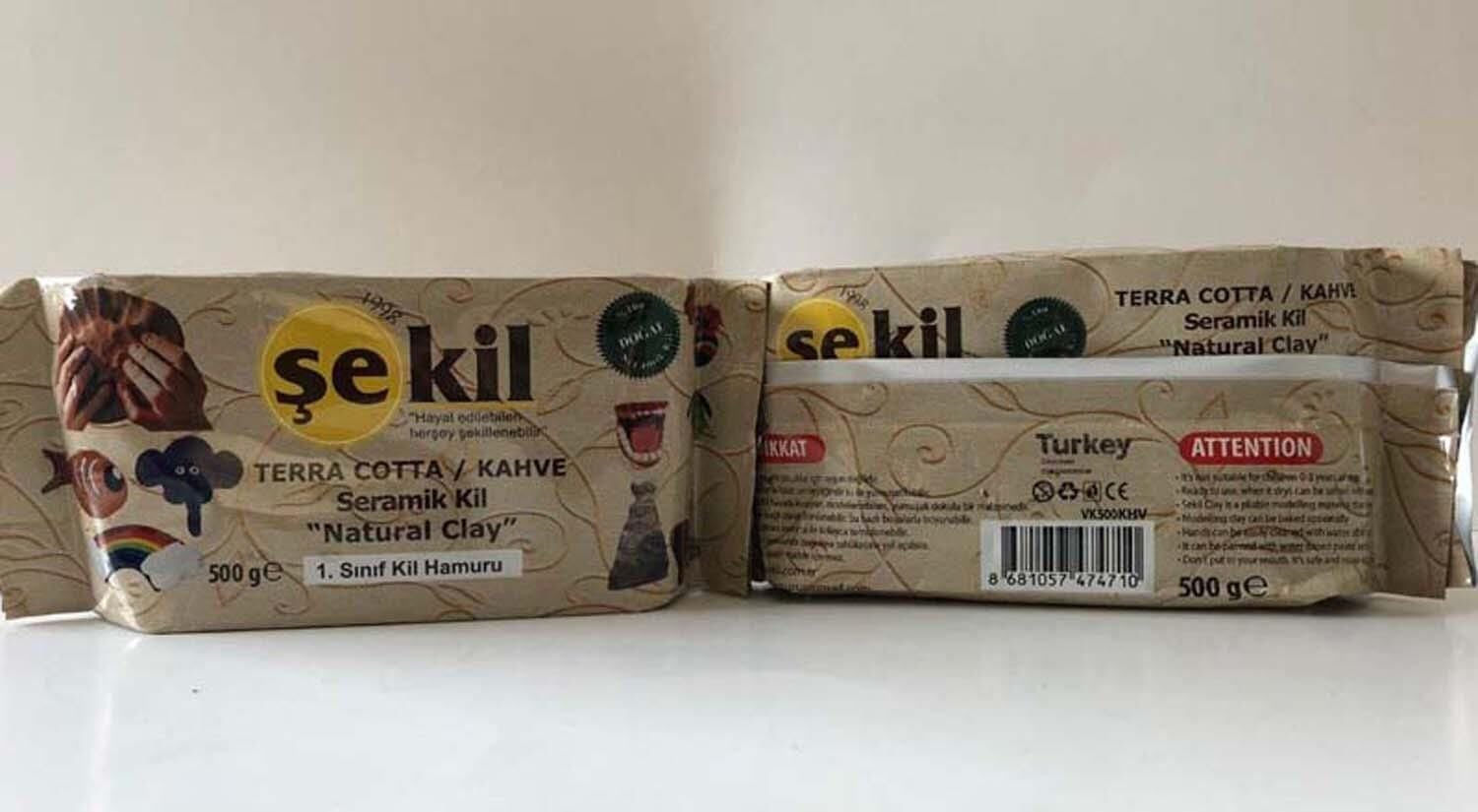 Şekil Seramik Hamuru 500G Terracotta