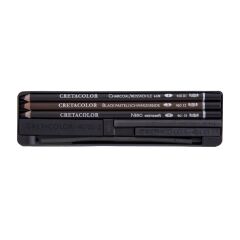 Cretacolor Charcoal Pocket Set 8li (Çizim Kalemi Ve Kömür Seti Metal Kutulu) 460 08